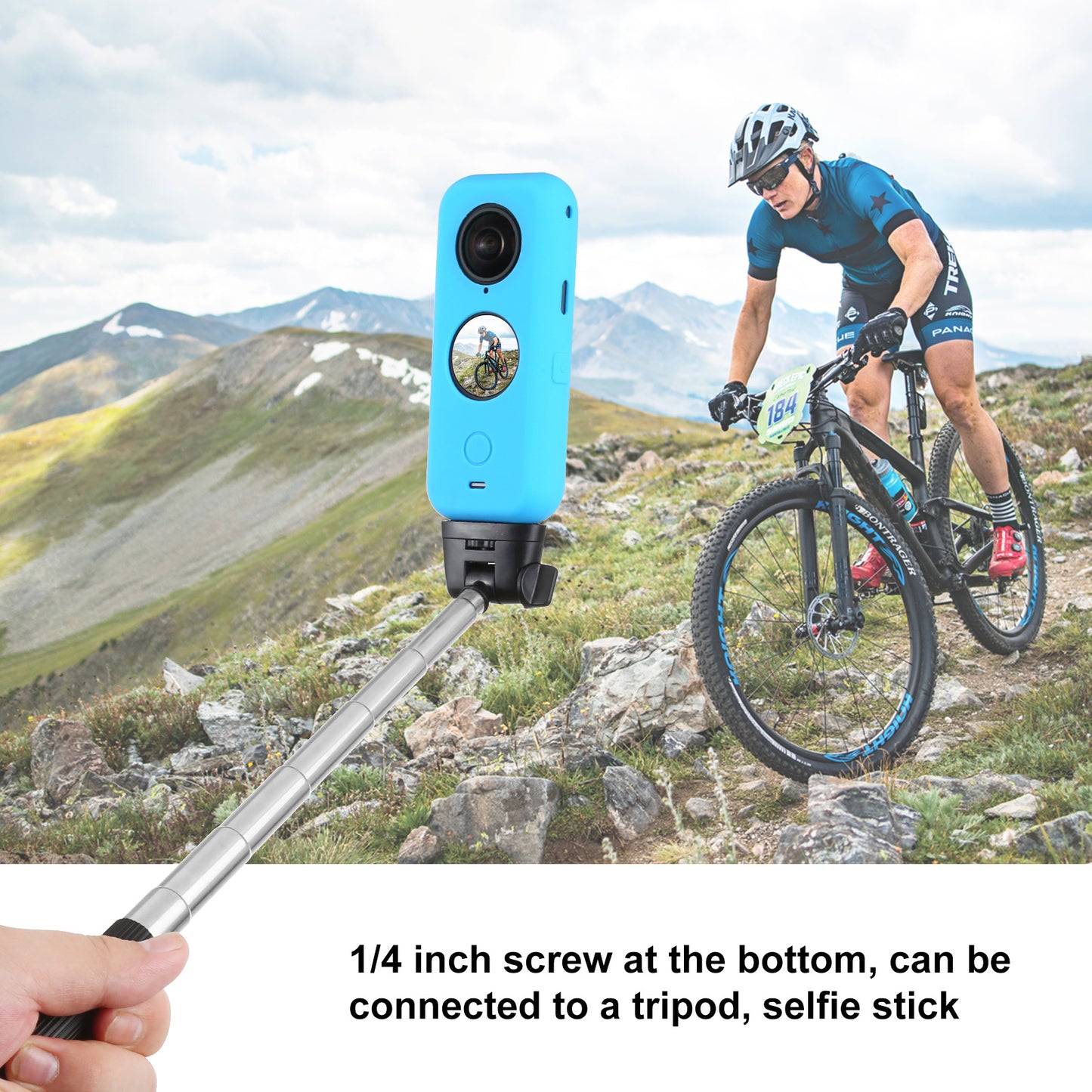 Puluz Full Body Dust-proof Camera Protective Cover Soft Silicone Case for Insta360 ONE X2 - Blue