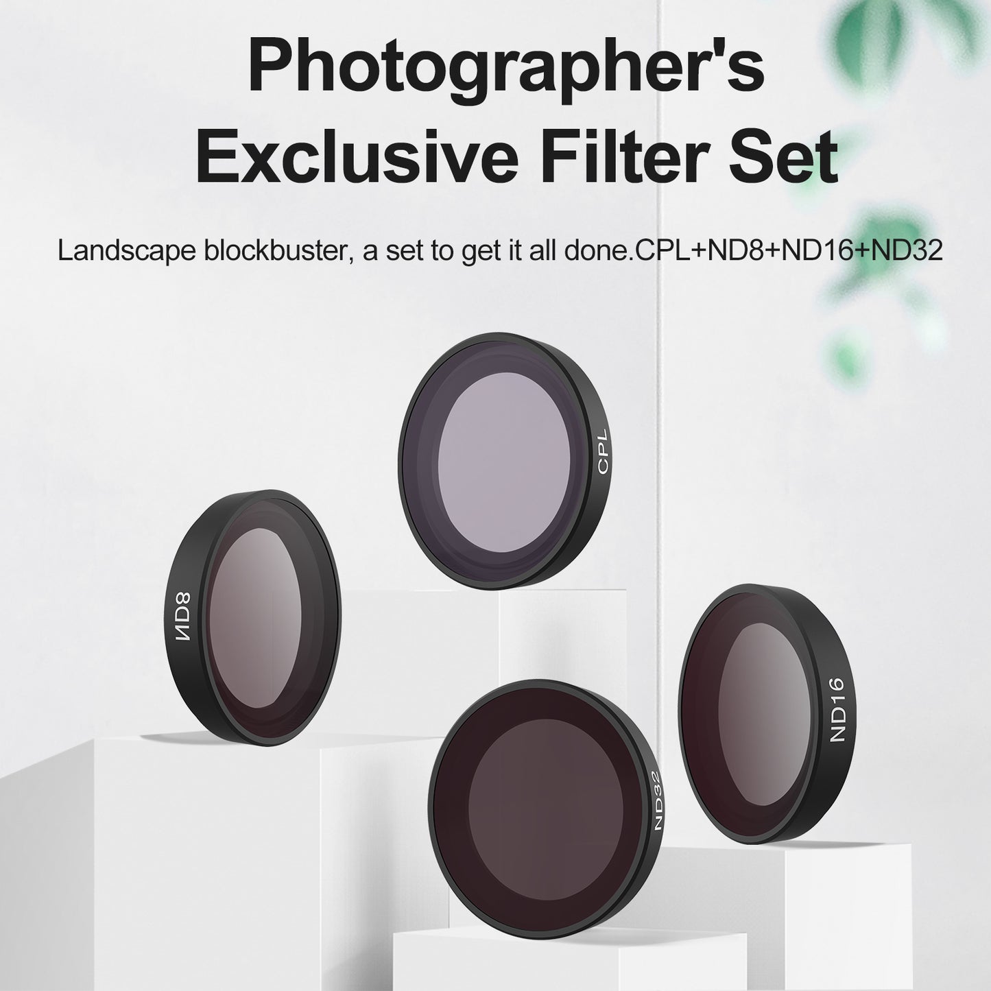 Uniqkart 4Pcs/Set ND8+ND16+ND32+CPL Reduce Reflection Camera Lens Filters for Insta360 GO 2