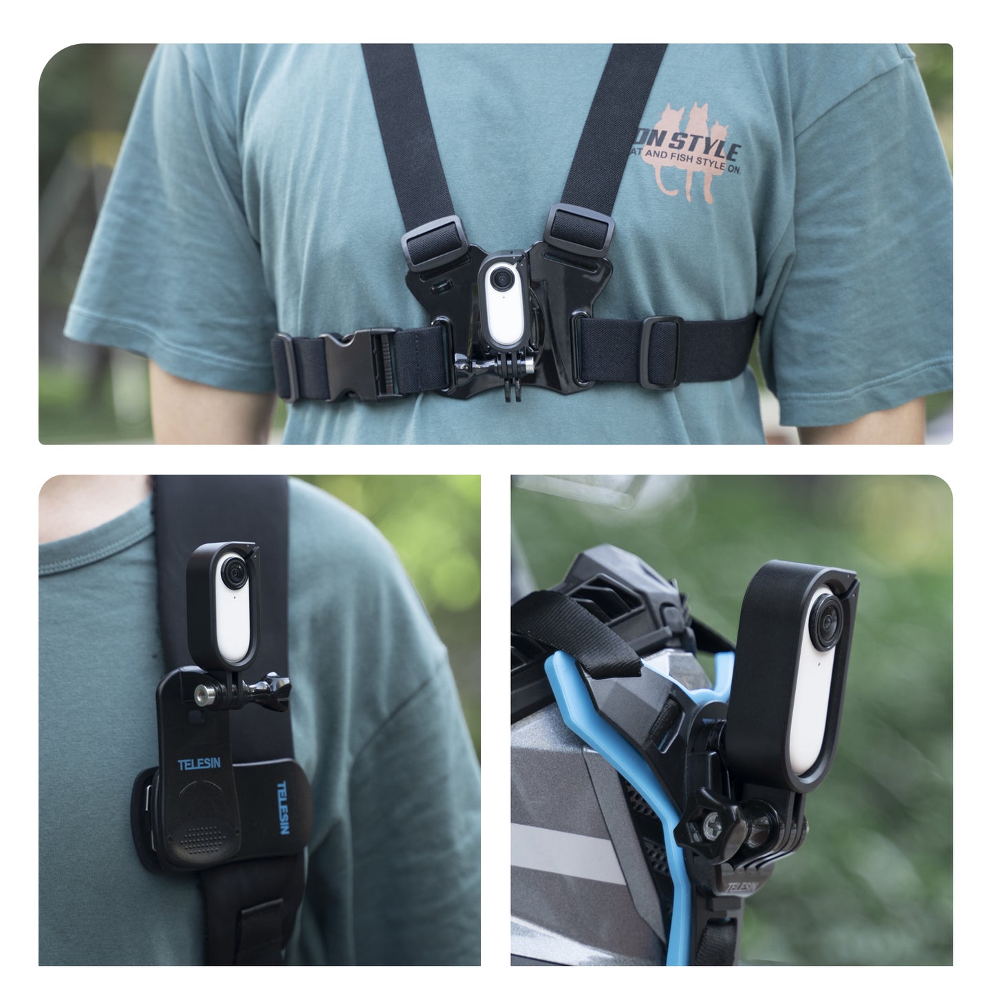 Uniqkart Protective Camera Frame Stabilizer with 1/4 Screw Hole Base for Insta360 GO 2 - White