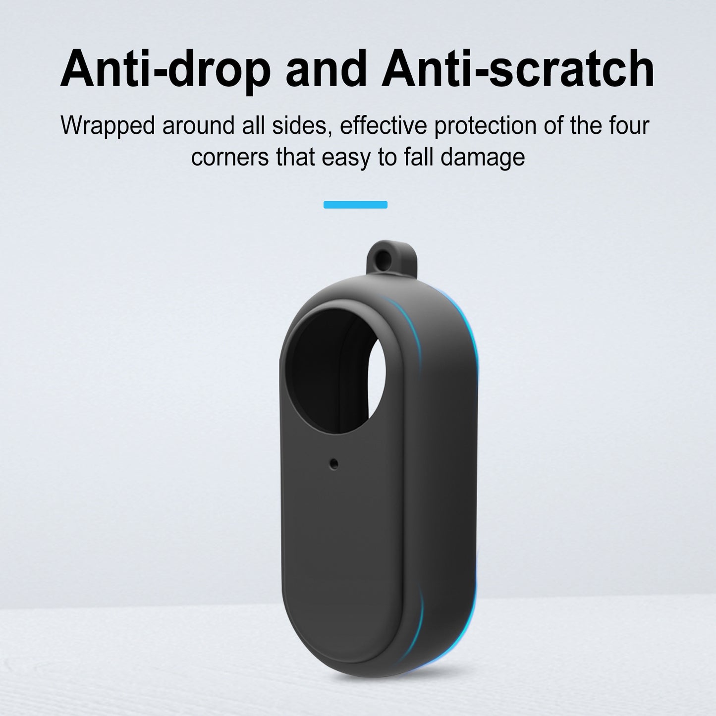 Uniqkart Dust-proof Anti-drop Camera Protective Cover Soft Silicone Case for Insta360 GO 2 - White