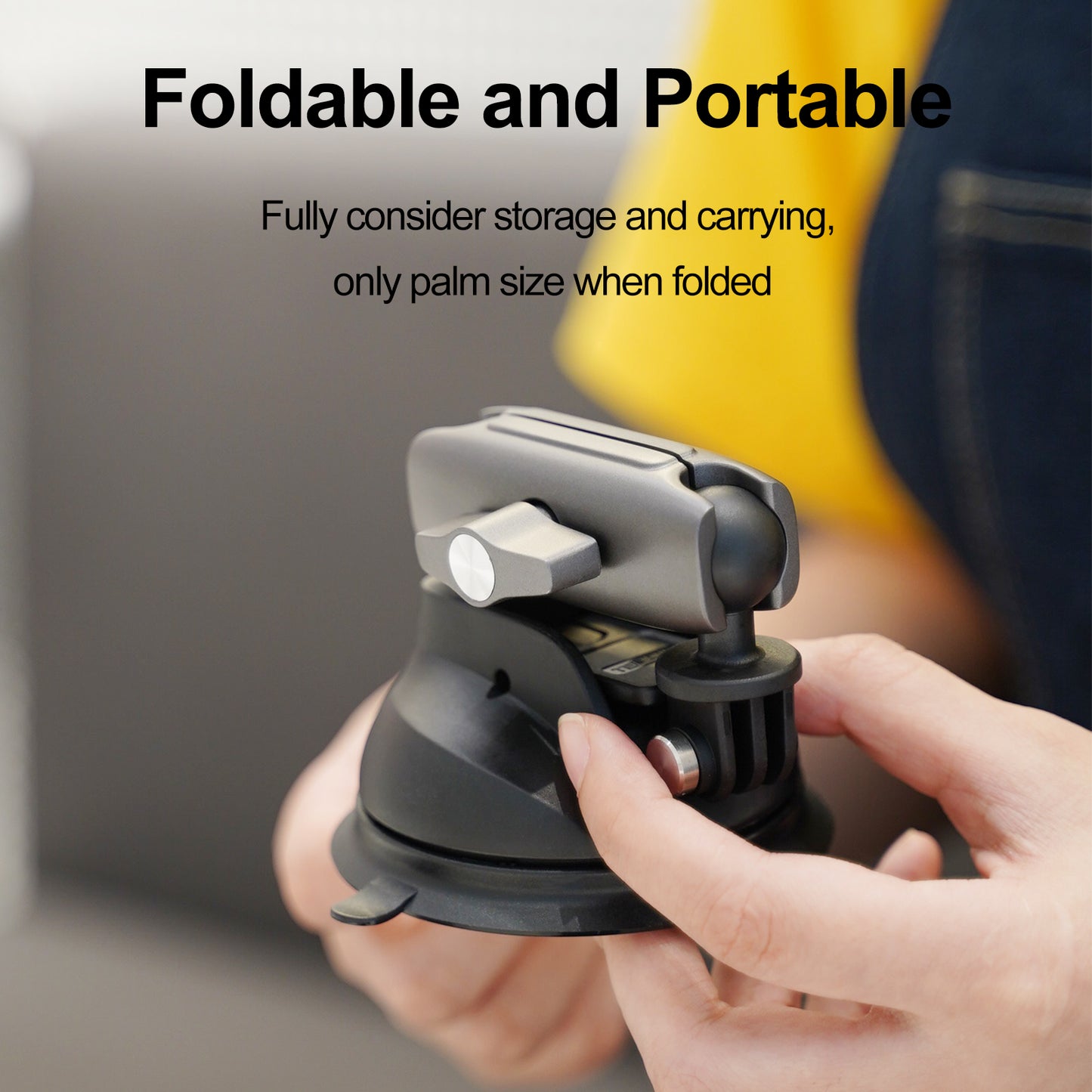 TELESIN TE-SUC-010 Car Phone Holder Suction Cup 360° Adjustable Universal 1/4 Standard Adapter for GoPro Insta360 Osmo Action Camera