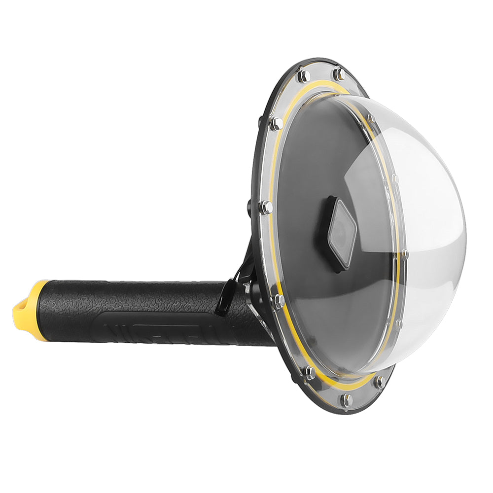 Uniqkart GP-DMP-T05 30M Waterproof Dome Port Underwater Housing Case Cover with Floating Handle Trigger for GoPro Hero 7/6/5