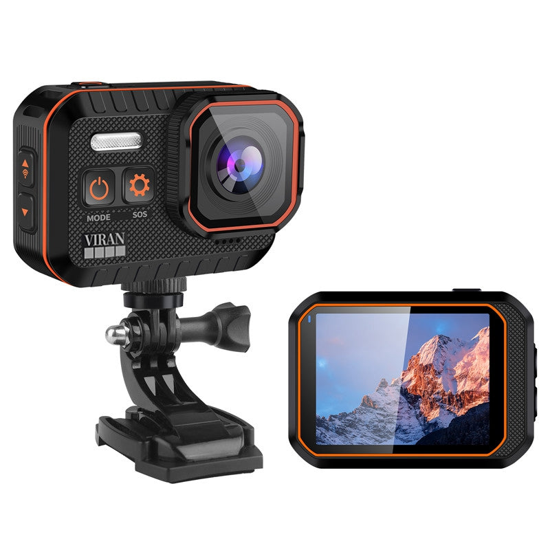 SC002 4K HD Action Camera with Remote Control Waterproof Sports DV Camera Outdoor Mini WiFi Video Helmet Camera - Black