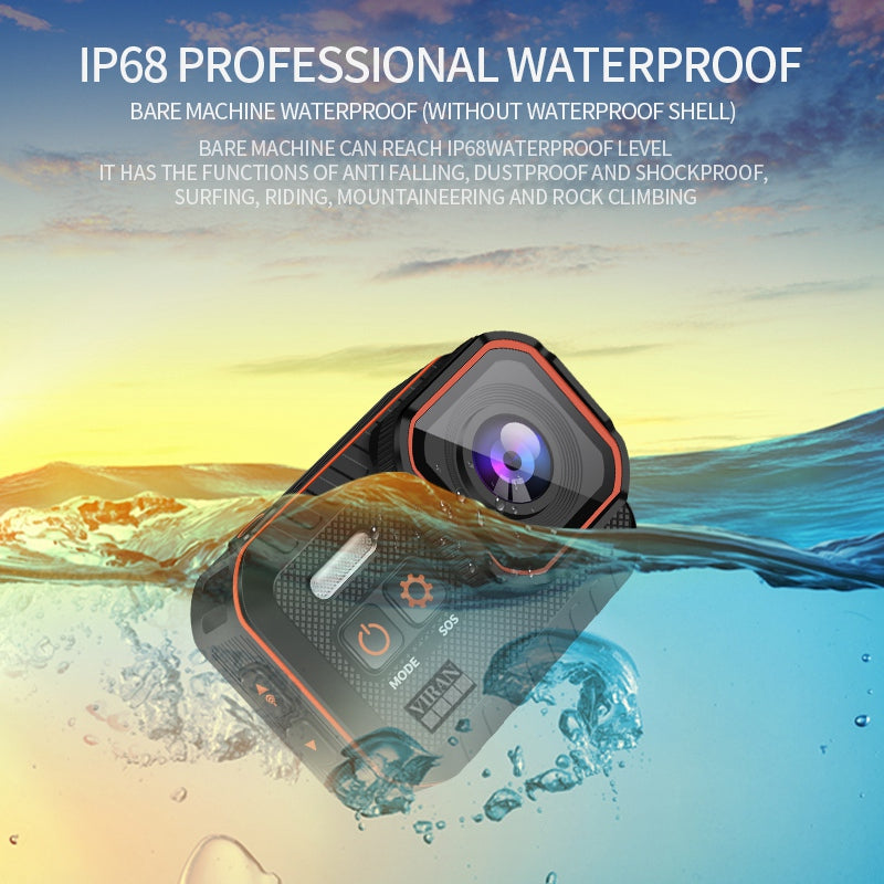 SC002 4K HD Action Camera with Remote Control Waterproof Sports DV Camera Outdoor Mini WiFi Video Helmet Camera - Black