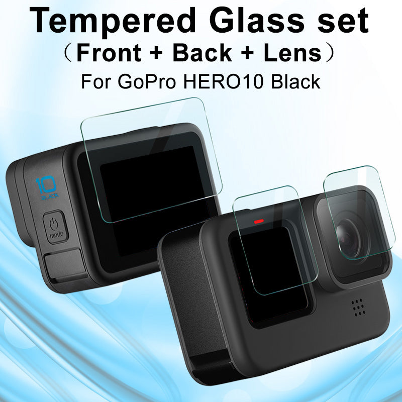 IMAK A Set of Front + Back + Camera Lens Anti-Scratch Protector Film for GoPro Hero10 Black