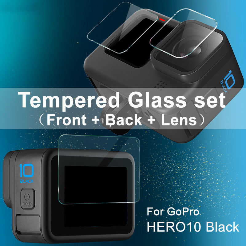 IMAK A Set of Front + Back + Camera Lens Anti-Scratch Protector Film for GoPro Hero10 Black