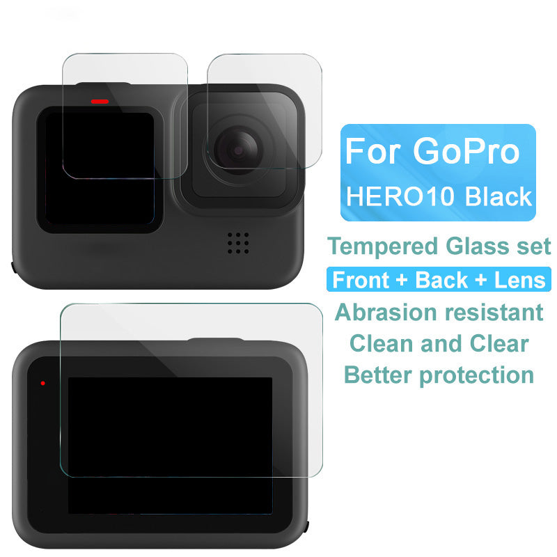 IMAK A Set of Front + Back + Camera Lens Anti-Scratch Protector Film for GoPro Hero10 Black