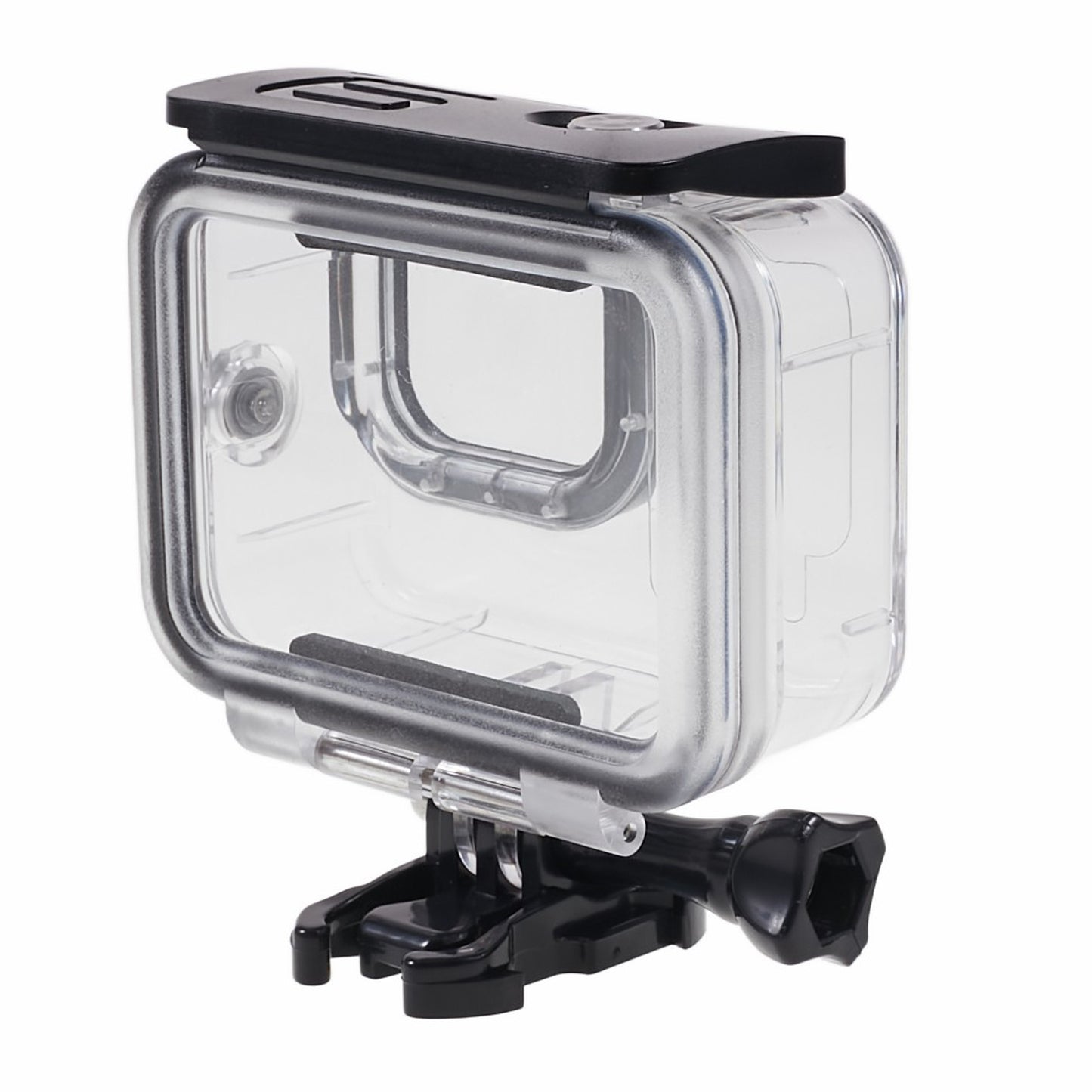 AT1218 Underwater Camera Waterproof Case Tempered Glass Lens Protection Diving Shell with 3 Lens Filter for GoPro Hero 10/9