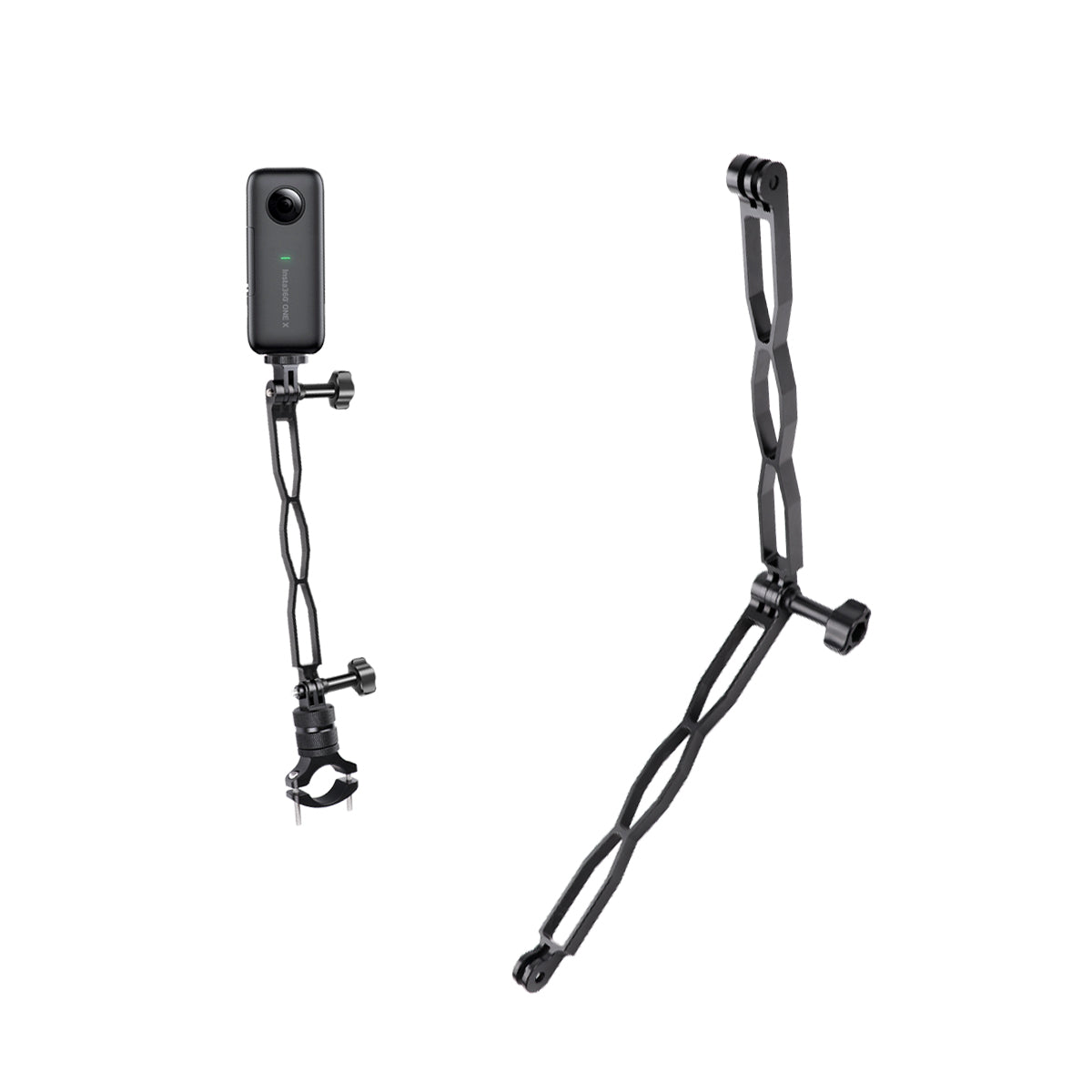 20cm Aluminum Alloy Extension Arm Mount Bracket Rod for GoPro Hero 10/9/8 / Insta360 One R/ DJI Action Camera - Silver