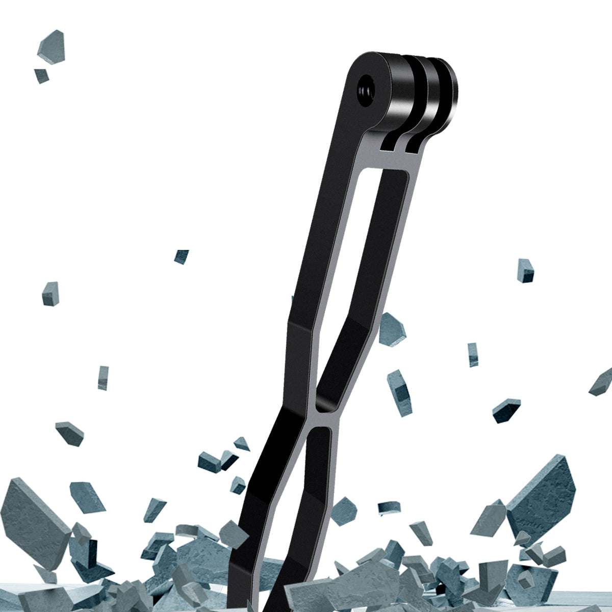 20cm Aluminum Alloy Extension Arm Mount Bracket Rod for GoPro Hero 10/9/8 / Insta360 One R/ DJI Action Camera - Silver