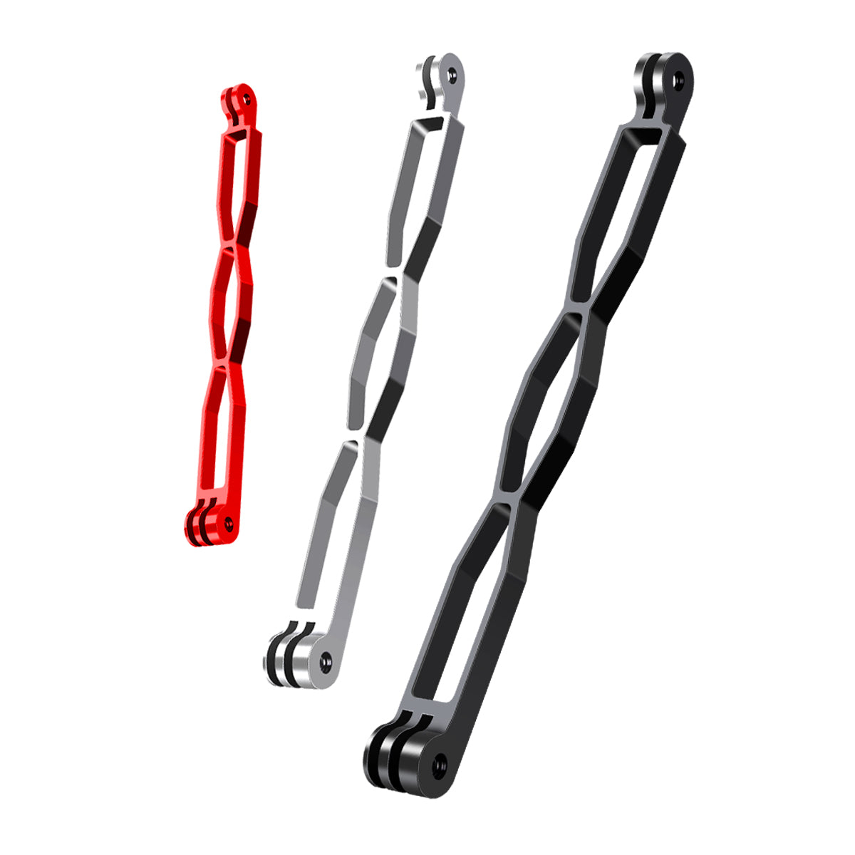 20cm Aluminum Alloy Extension Arm Mount Bracket Rod for GoPro Hero 10/9/8 / Insta360 One R/ DJI Action Camera - Red