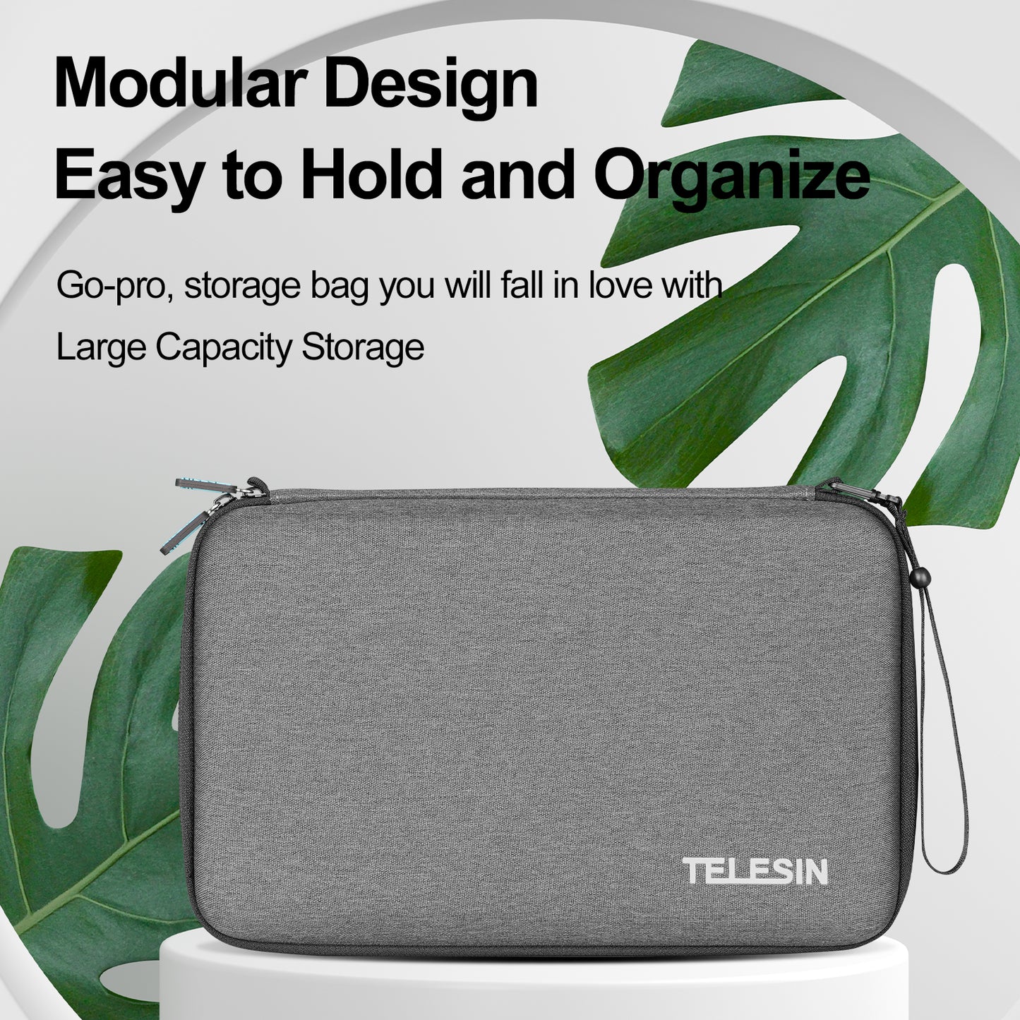 Uniqkart GP-PRC-311 Large Size Portable Shockproof Camera Carrying Case Zipper Storage Bag with Wrist Strap for GoPro Hero 9 / 10 / 11