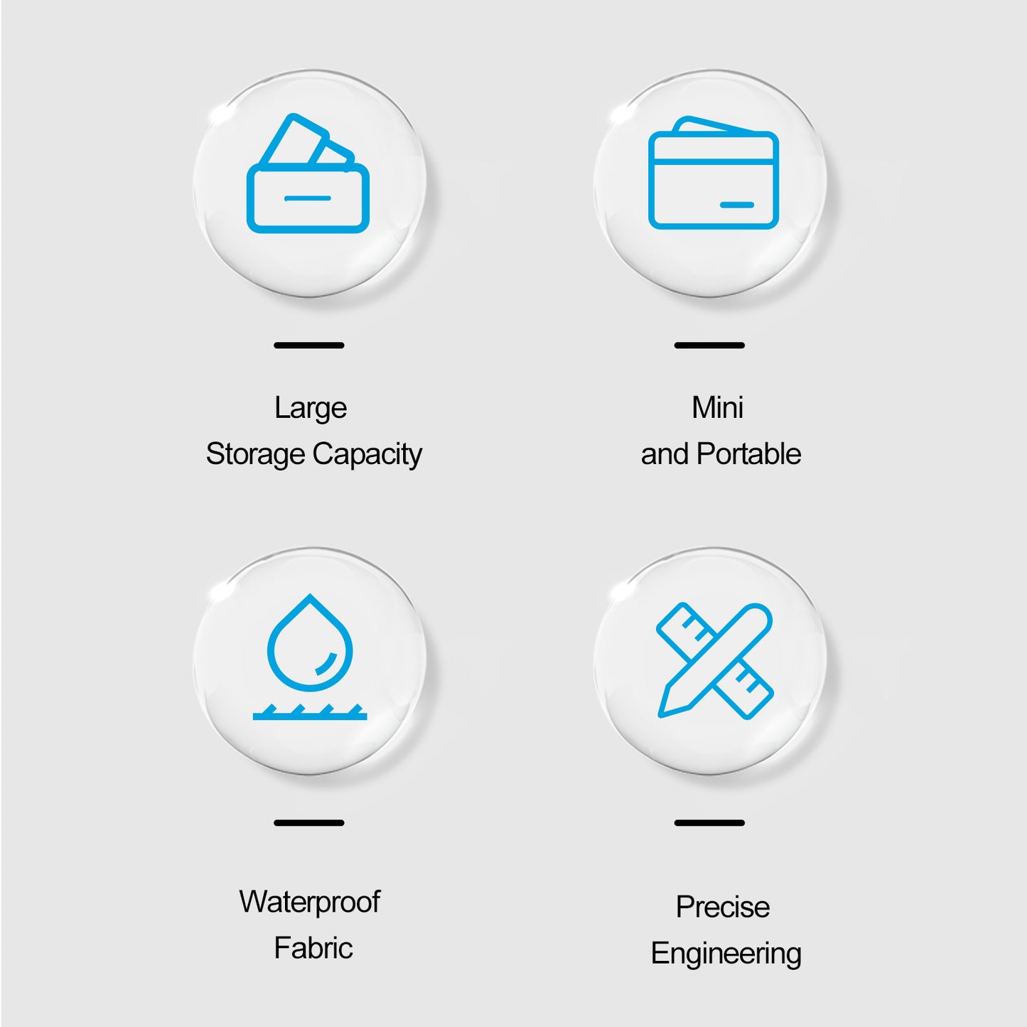 Uniqkart GP-PRC-311 Large Size Portable Shockproof Camera Carrying Case Zipper Storage Bag with Wrist Strap for GoPro Hero 9 / 10 / 11