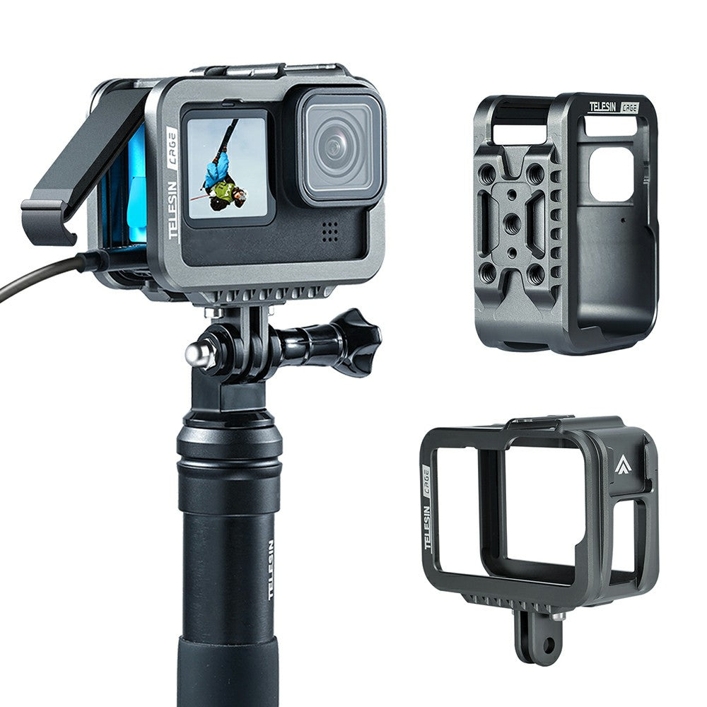 Uniqkart GP-FMS-901 Camera Protective Frame Anti-drop Metal Housing Case for GoPro Hero 9 / 10 / 11
