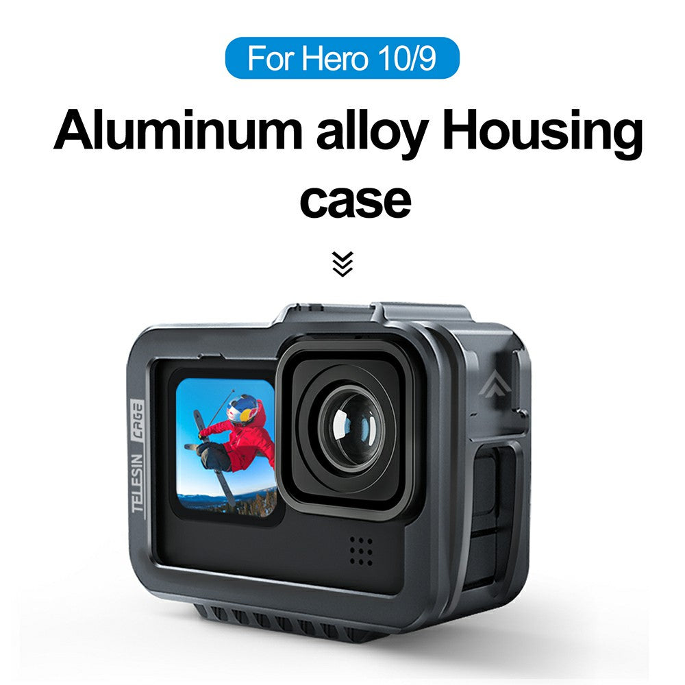 Uniqkart GP-FMS-901 Camera Protective Frame Anti-drop Metal Housing Case for GoPro Hero 9 / 10 / 11