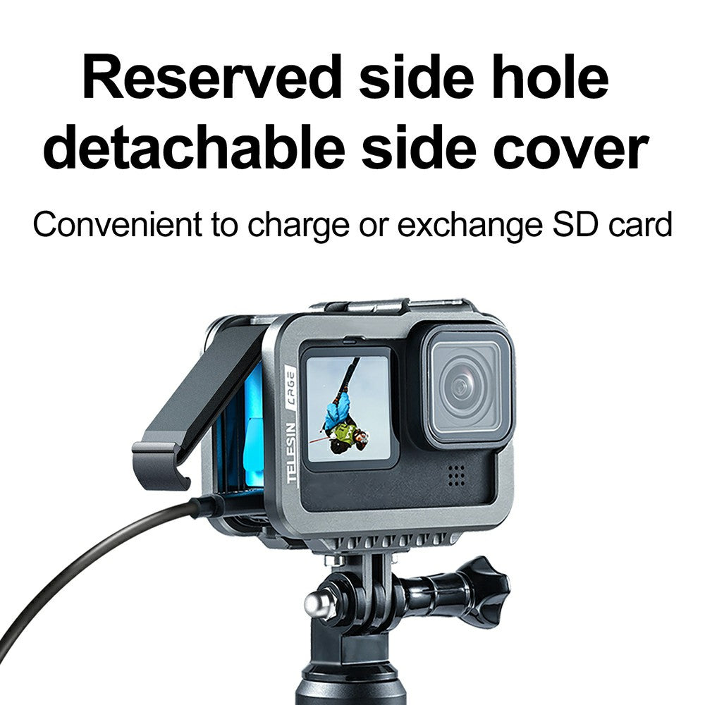 Uniqkart GP-FMS-901 Camera Protective Frame Anti-drop Metal Housing Case for GoPro Hero 9 / 10 / 11