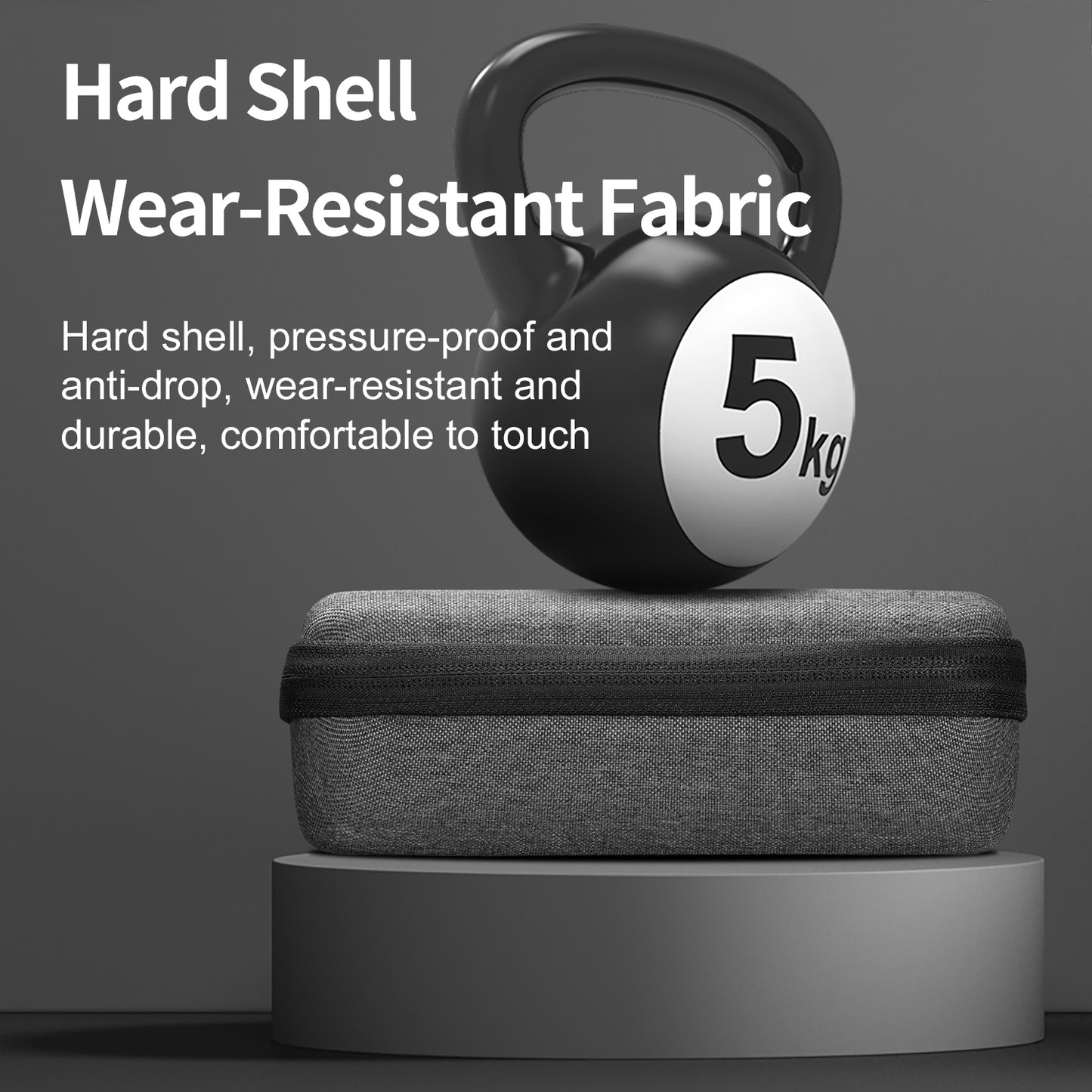 Uniqkart GP-PRC-213 Medium Size Portable Shockproof Camera Accessories Carrying Case Storage Bag with Wrist Strap for GoPro Hero 9 / 10 / 11