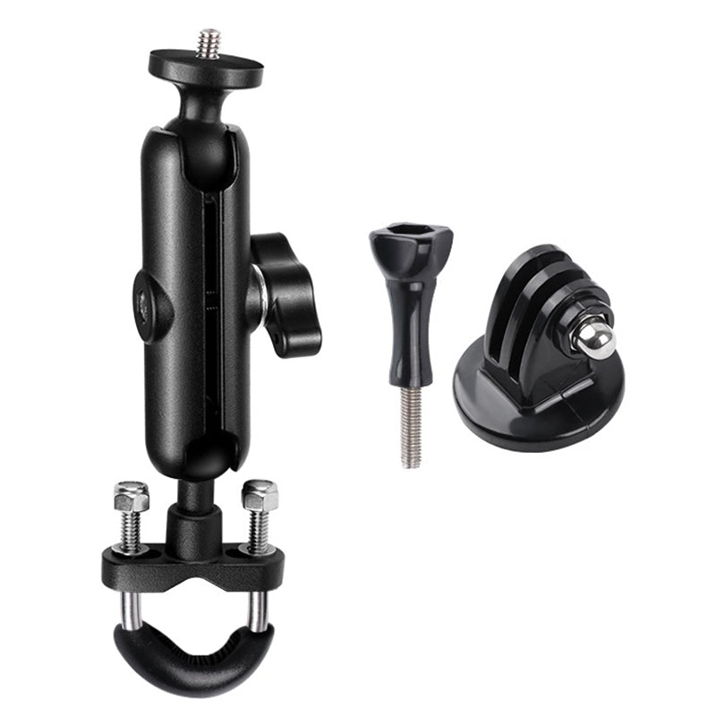AT1234 9.5cm Motorcycle Bicycle Handlebar Mount Camera Holder Bike Cycling Action Camera Bracket with Screw and Adapter