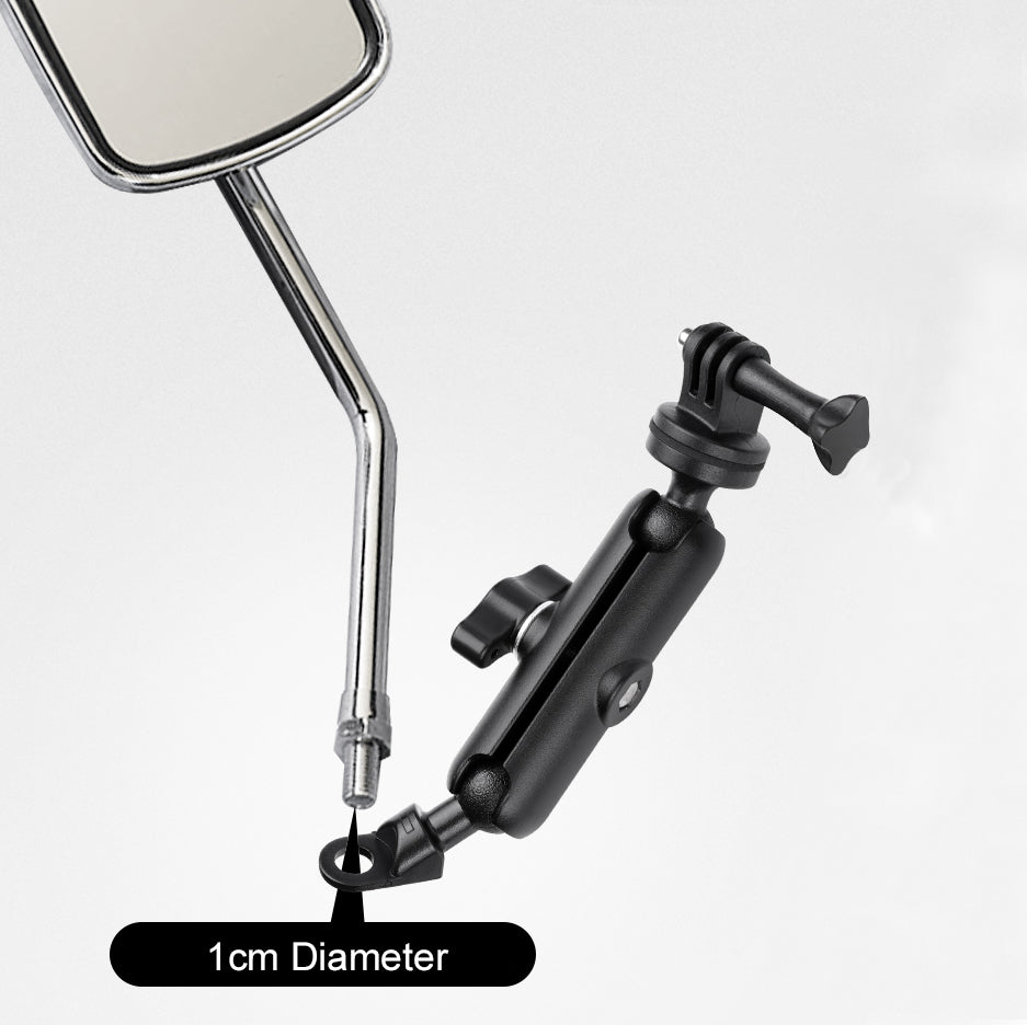 AT1231 9.5cm Motorcycle Camera Holder Rearview Mirror Mount Action Camera Motorbike Bracket
