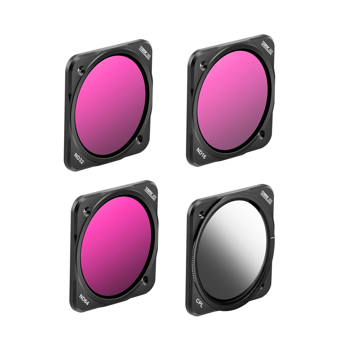 Uniqkart 1110289 4Pcs/Set HD Optical Glass CPL ND16/32/64 Camera Lens Filters Kit for DJI Action 2