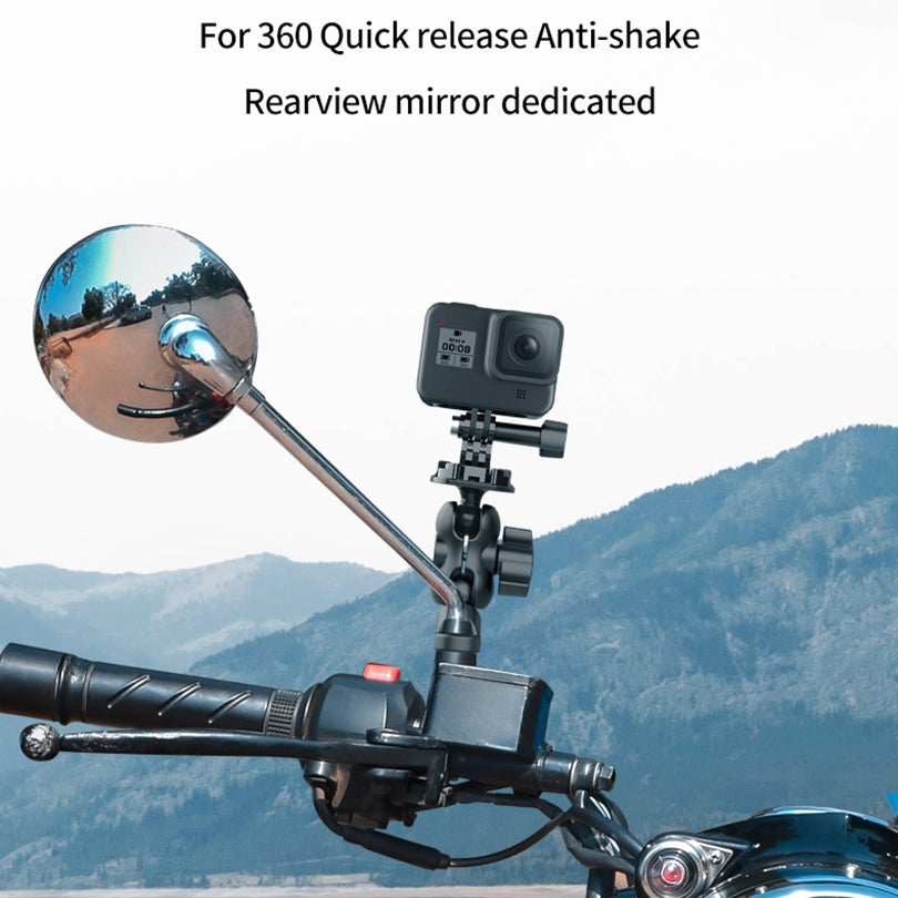 Uniqkart GP-HBM-008 Motorcycle Rearview Mirror Mount Action Camera Holder Bracket
