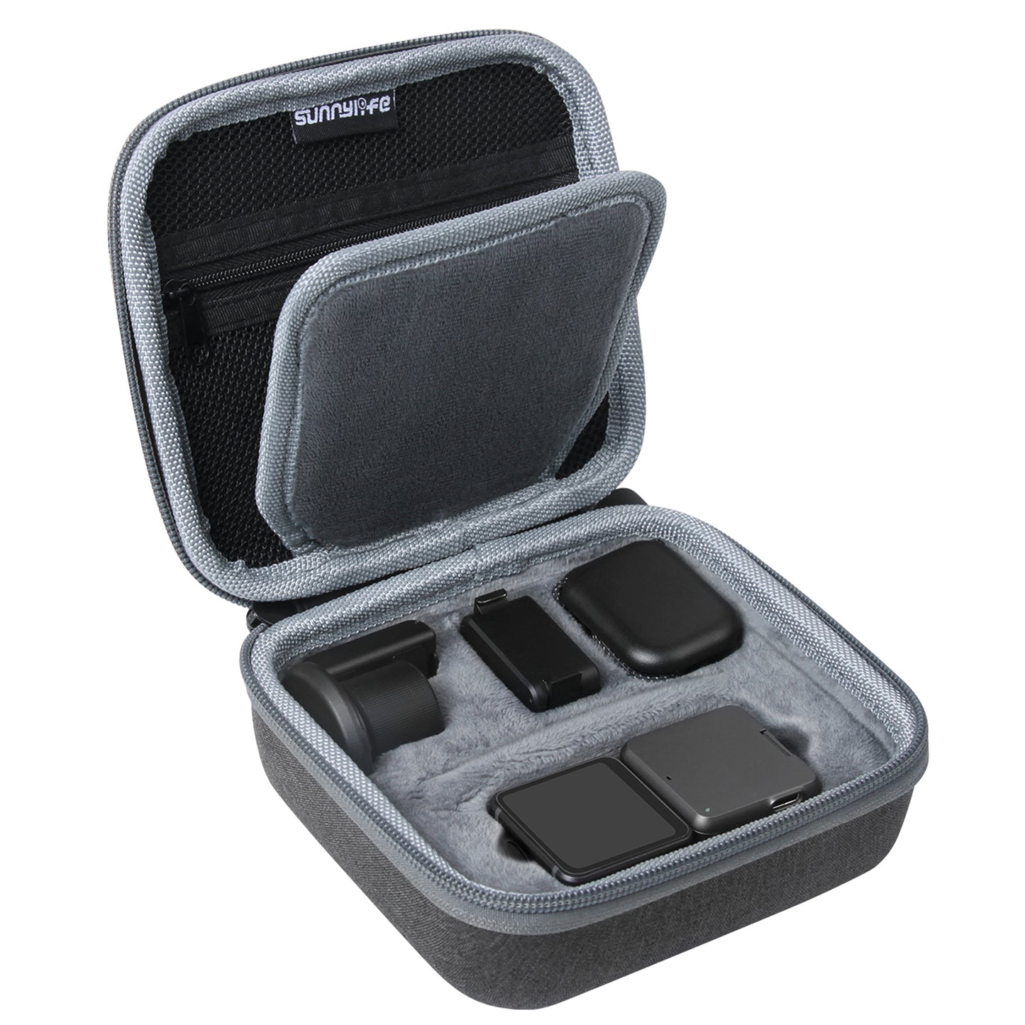 SUNNYLIFE B87 AGDY01 Anti-scratch Storage Case Portable Zipper Bag with Carabiner for DJI Action 2