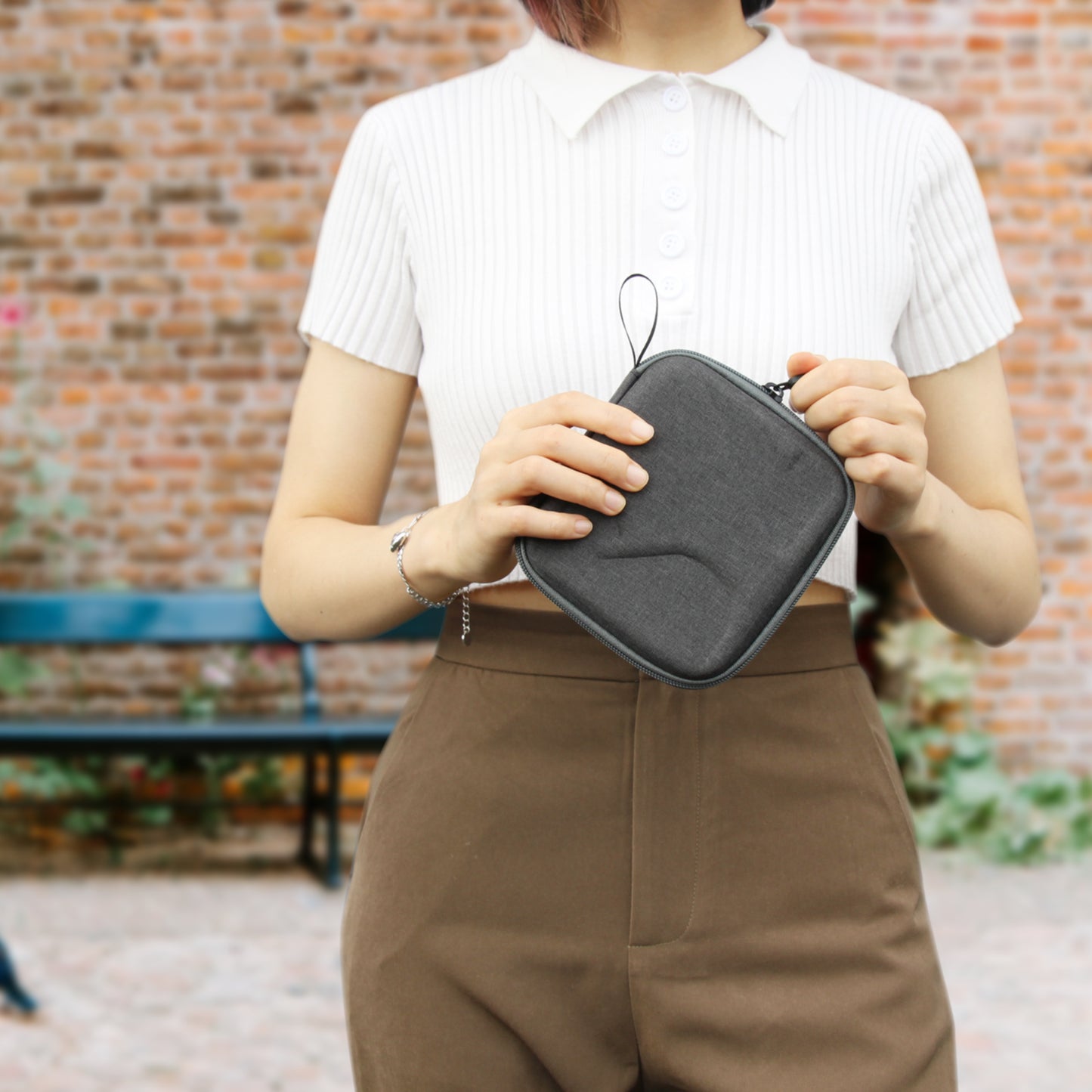 SUNNYLIFE B87 AGDY01 Anti-scratch Storage Case Portable Zipper Bag with Carabiner for DJI Action 2