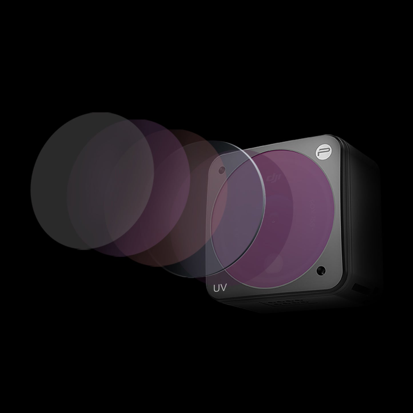 P-28A-010 Professional Optical Glass UV Protective Filter Camera Filter Accessories for DJI Action 2