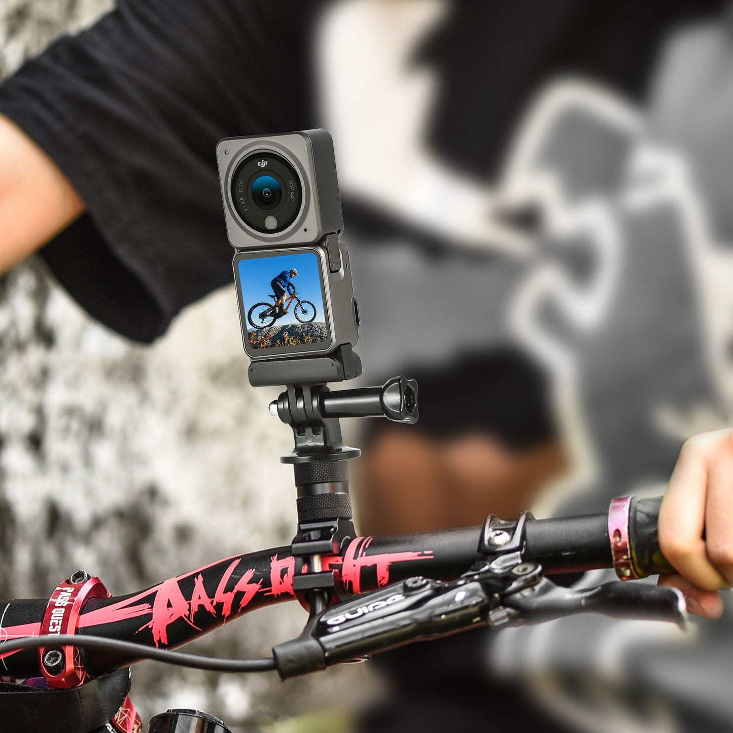 Uniqkart 1110320 For DJI Action 2/Osmo Action Bicycle Holder Motorcycle Bike Handlebar Mount Bracket Clip Kit Camera Accessories