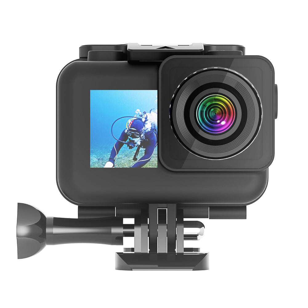 Underwater Sports Camera Diving Shell Waterproof Drop-proof Housing Case for DJI Osmo Action - Black