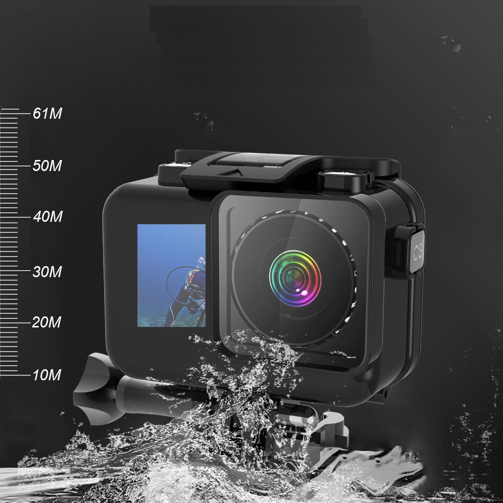 Underwater Sports Camera Diving Shell Waterproof Drop-proof Housing Case for DJI Osmo Action - Black