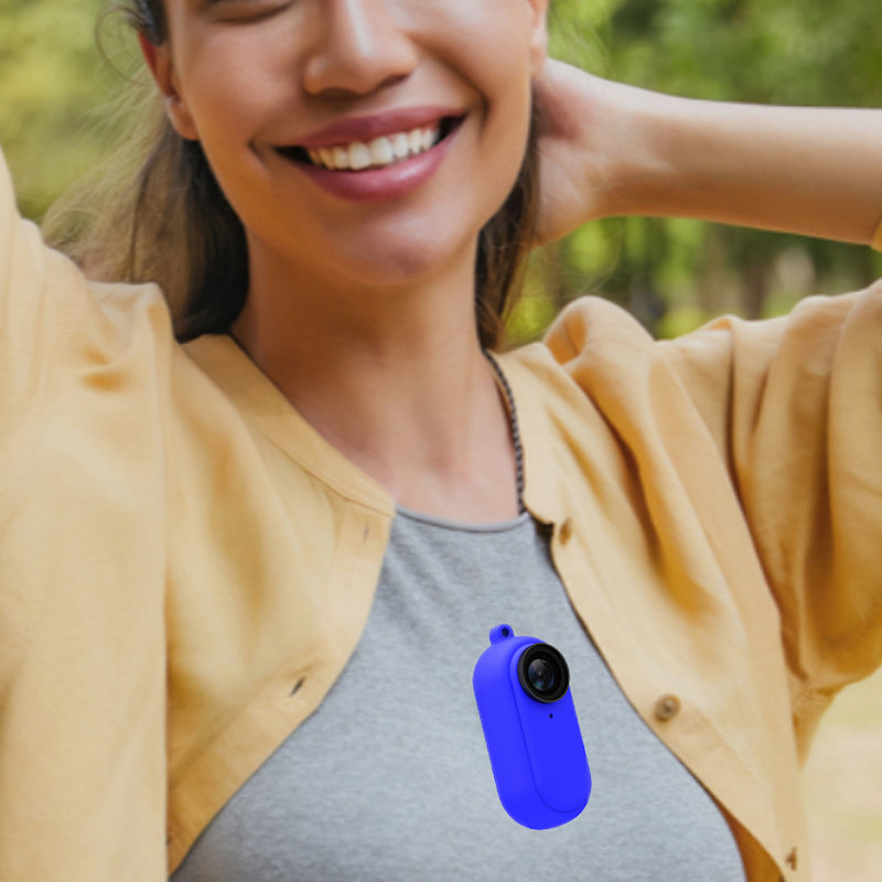 AI65 Shockproof Soft Silicone Case Camera Protective Sleeve Cover for Insta360 GO 2 Camera - Blue