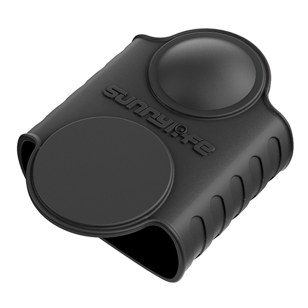 Uniqkart AI43 Silicone Sleeve Protective Case Lens Screen Cover Cap for Insta360 ONE X2 - Black