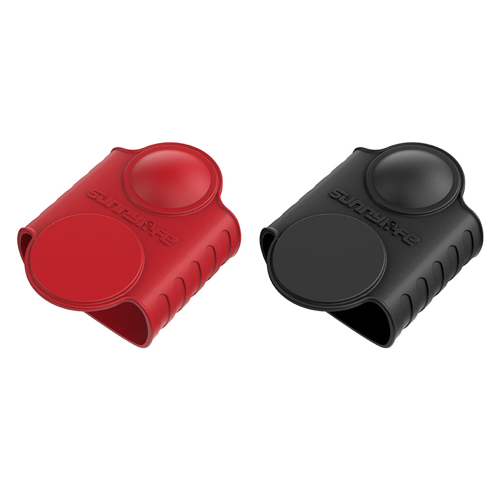 Uniqkart AI43 Silicone Sleeve Protective Case Lens Screen Cover Cap for Insta360 ONE X2 - Red
