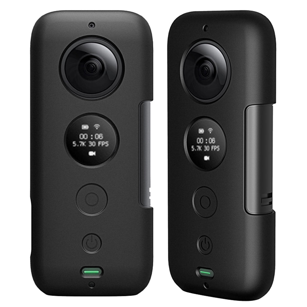 AI03 Flexible Silicone Anti-scratch Camera Sleeve Cover + Lens Protection Cover for Insta360 ONE X Panorama Camera - Black