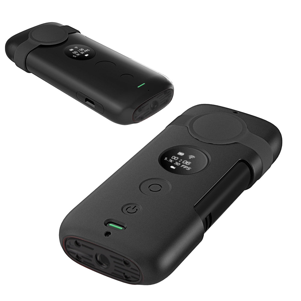 AI03 Flexible Silicone Anti-scratch Camera Sleeve Cover + Lens Protection Cover for Insta360 ONE X Panorama Camera - Black