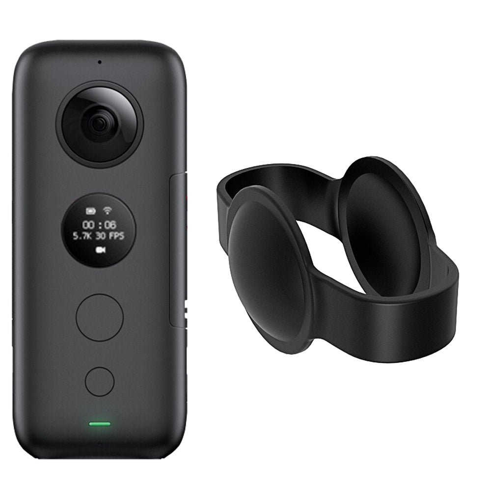 AI03 Flexible Silicone Anti-scratch Camera Sleeve Cover + Lens Protection Cover for Insta360 ONE X Panorama Camera - Black