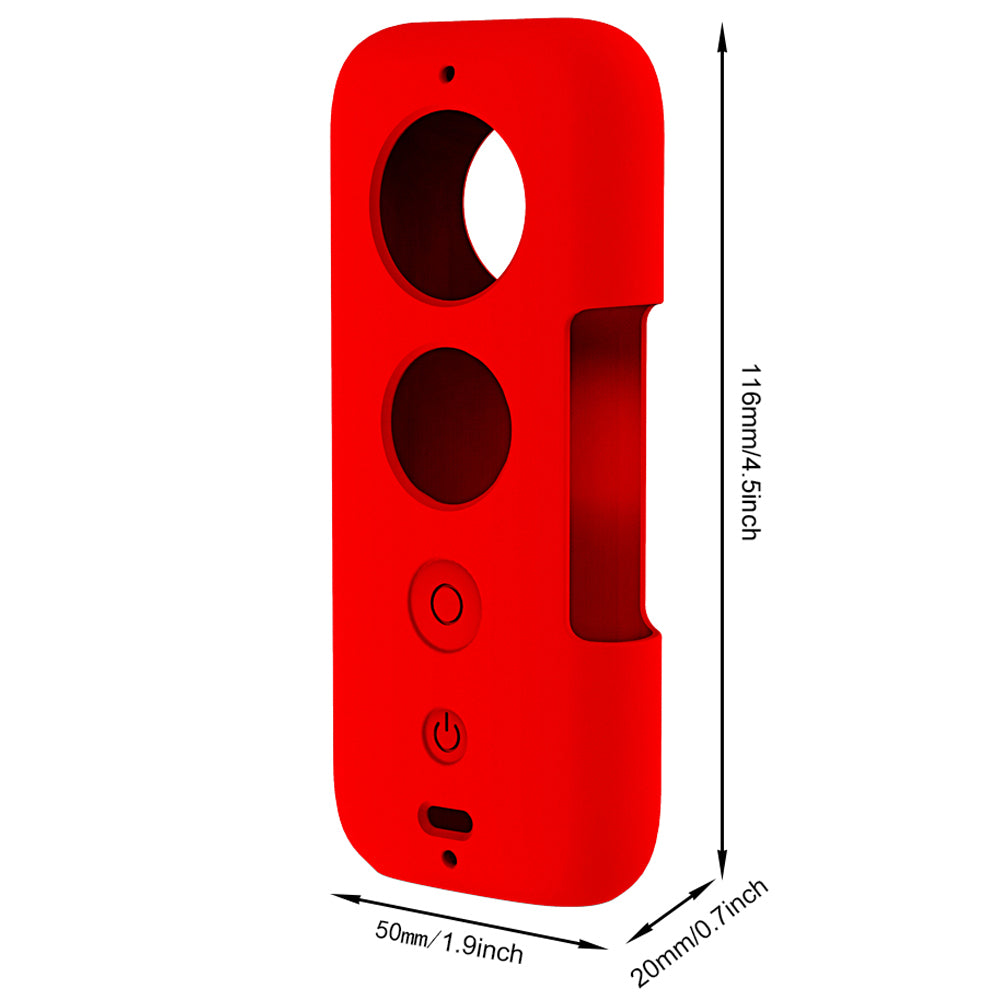 AI03 Flexible Silicone Anti-scratch Camera Sleeve Cover + Lens Protection Cover for Insta360 ONE X Panorama Camera - Black