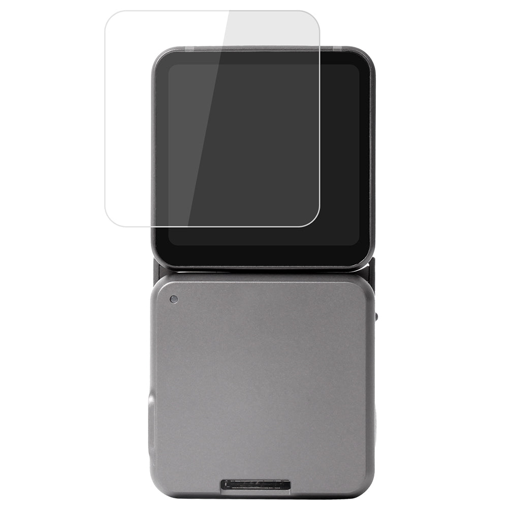 Uniqkart BHM83 2Set Scratch Resistant Tempered Glass Screen Protector Explosion-proof Screen + Lens Protector for DJI Action 2 (Dual-Scren Version)