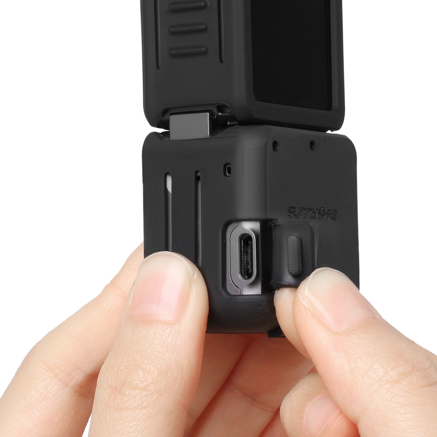 Uniqkart OA2-BHT345 Split-type Sports Camera Silicone Cover Shock-proof Protective Case for DJI Action 2 - Dual-screen Version