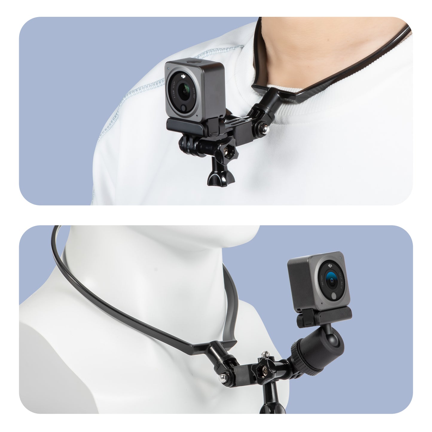 STARTRC 1110275 Smartphone Selfie Neck Holder Mount for DJI Action 2/OSMO Action/Insta360 ONE/ONE X/ONE X2/GoPro Hero 8/9/10 Cell Phone Video Shoot Accessories