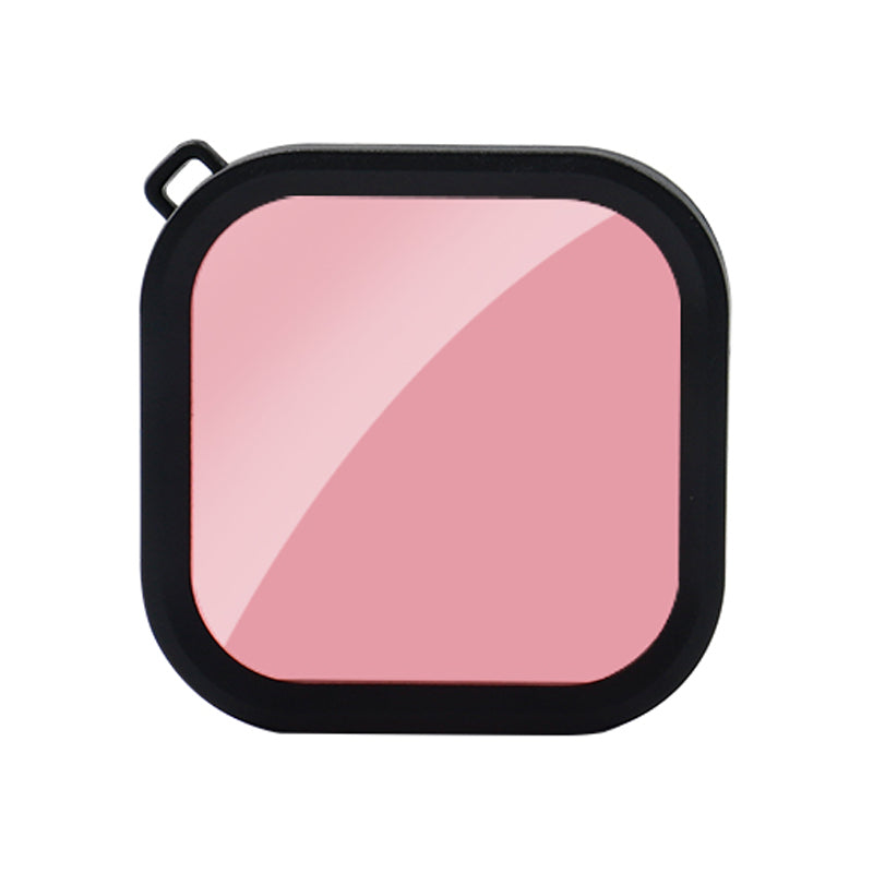 Uniqkart FLW297 for GoPro Hero 9/10 Action Camera Lens Filter Waterproof Diving Case Accessories - Pink
