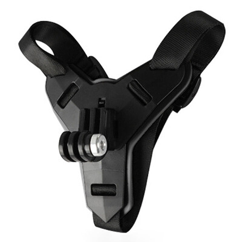 CSSJ22-106J Universal Full Face Motorcycle Helmet Chin Mount Jaw Holder Strap with Screw for GoPro Hero 7/6/5/4/3/SJCAM/DJI Osmo Action