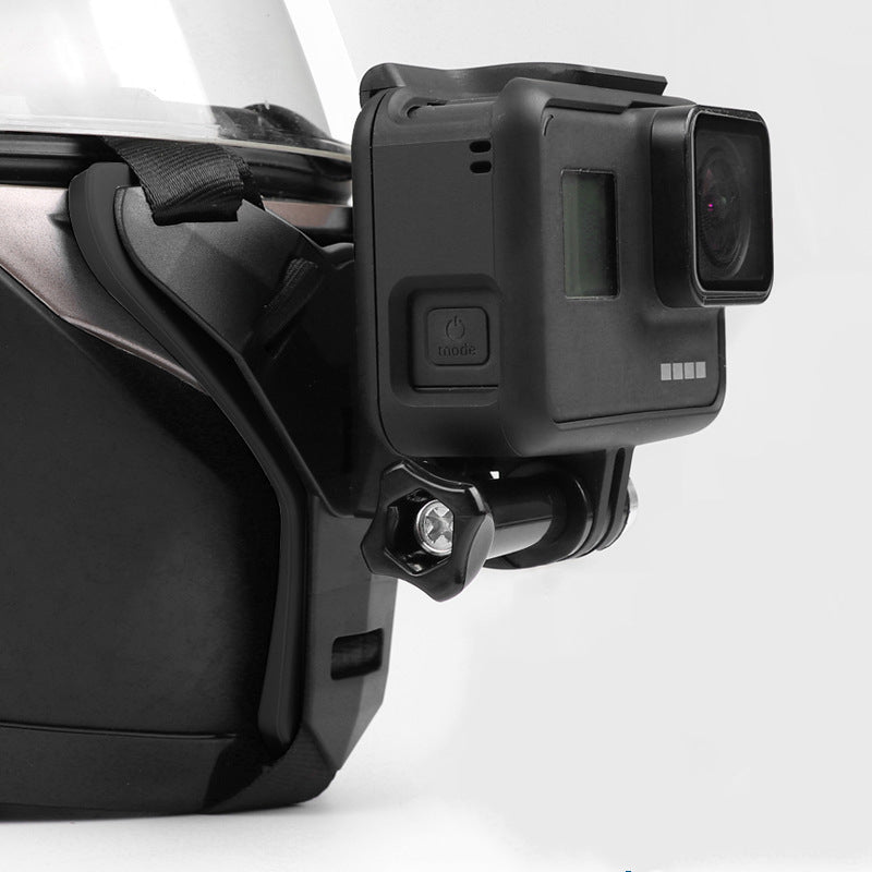 CSSJ22-106J Universal Full Face Motorcycle Helmet Chin Mount Jaw Holder Strap with Screw for GoPro Hero 7/6/5/4/3/SJCAM/DJI Osmo Action