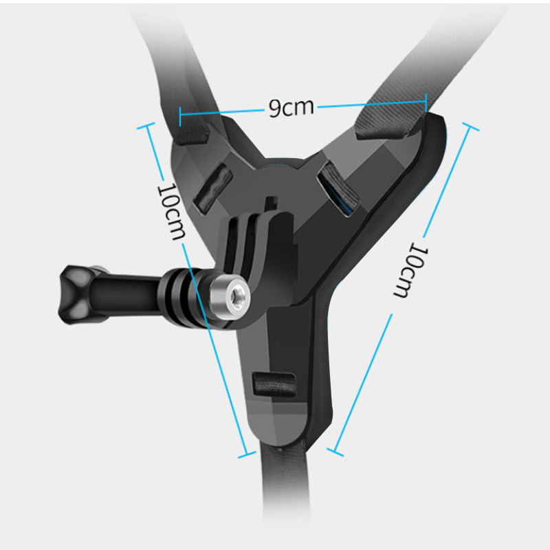 CSSJ22-106J Universal Full Face Motorcycle Helmet Chin Mount Jaw Holder Strap with Screw for GoPro Hero 7/6/5/4/3/SJCAM/DJI Osmo Action