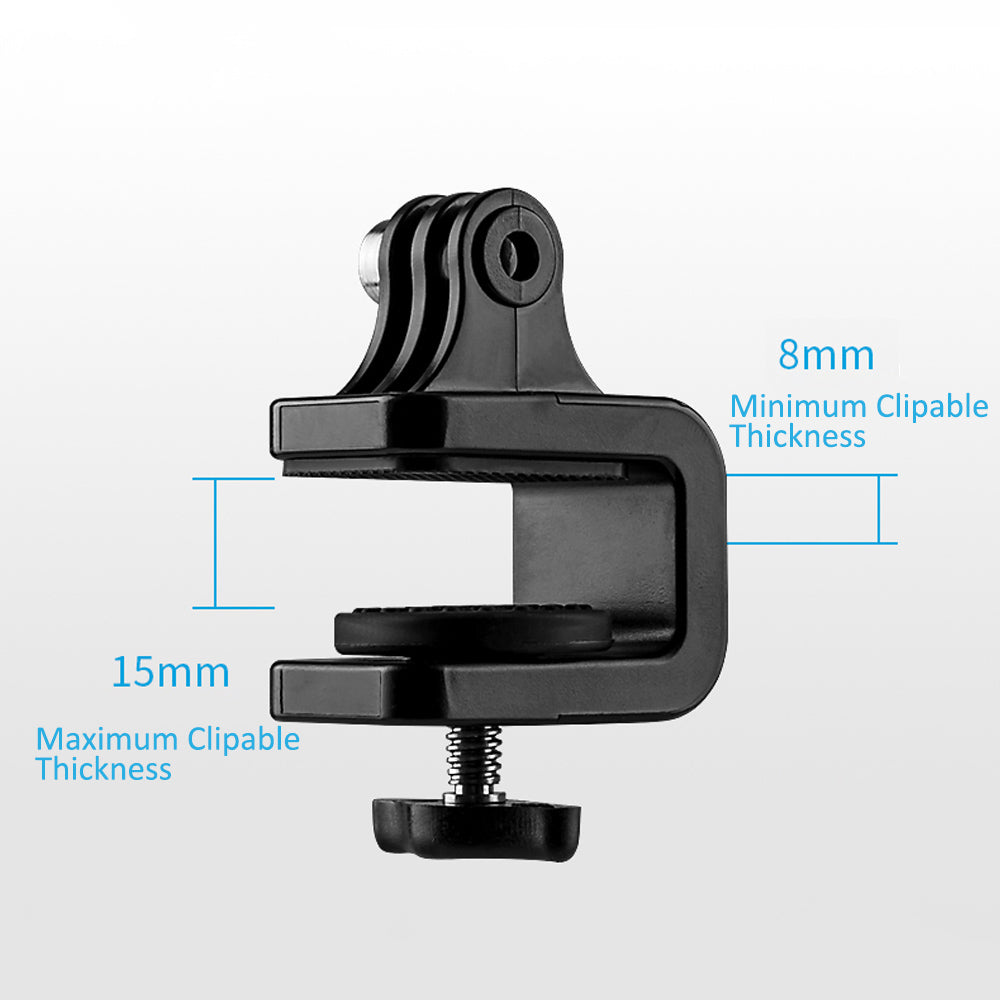 Uniqkart GP-HBM-HB6 For GoPro Hero 9 / 10 / 11 / DJI Osmo Action Skateboard Camera Holder Stand Clamp Mount Bracket