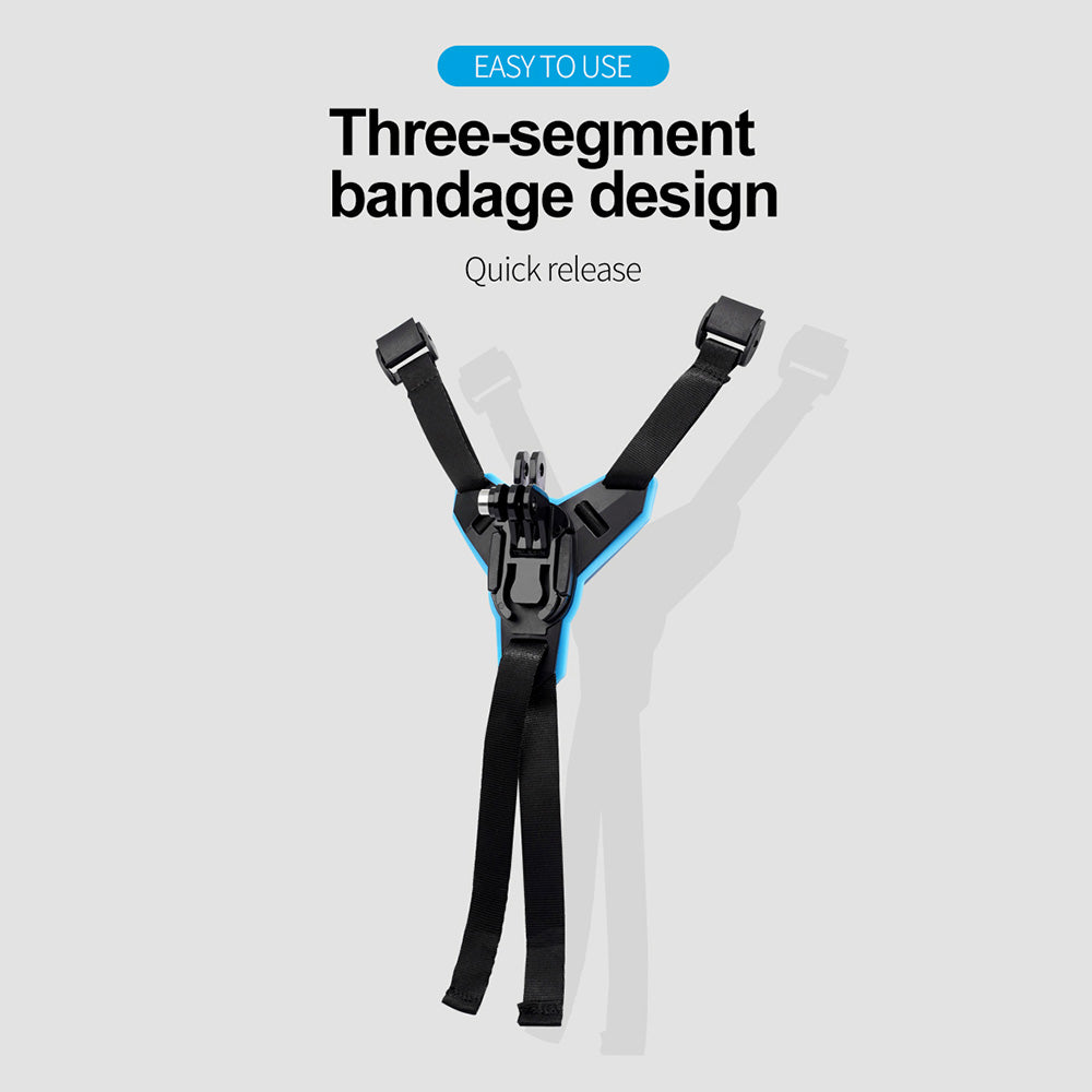 Uniqkart GP-HBM-MT6 For GoPro/DJI Osmo Action Motorcycle Helmet Chin Mount Holder Camera Bracket Stand