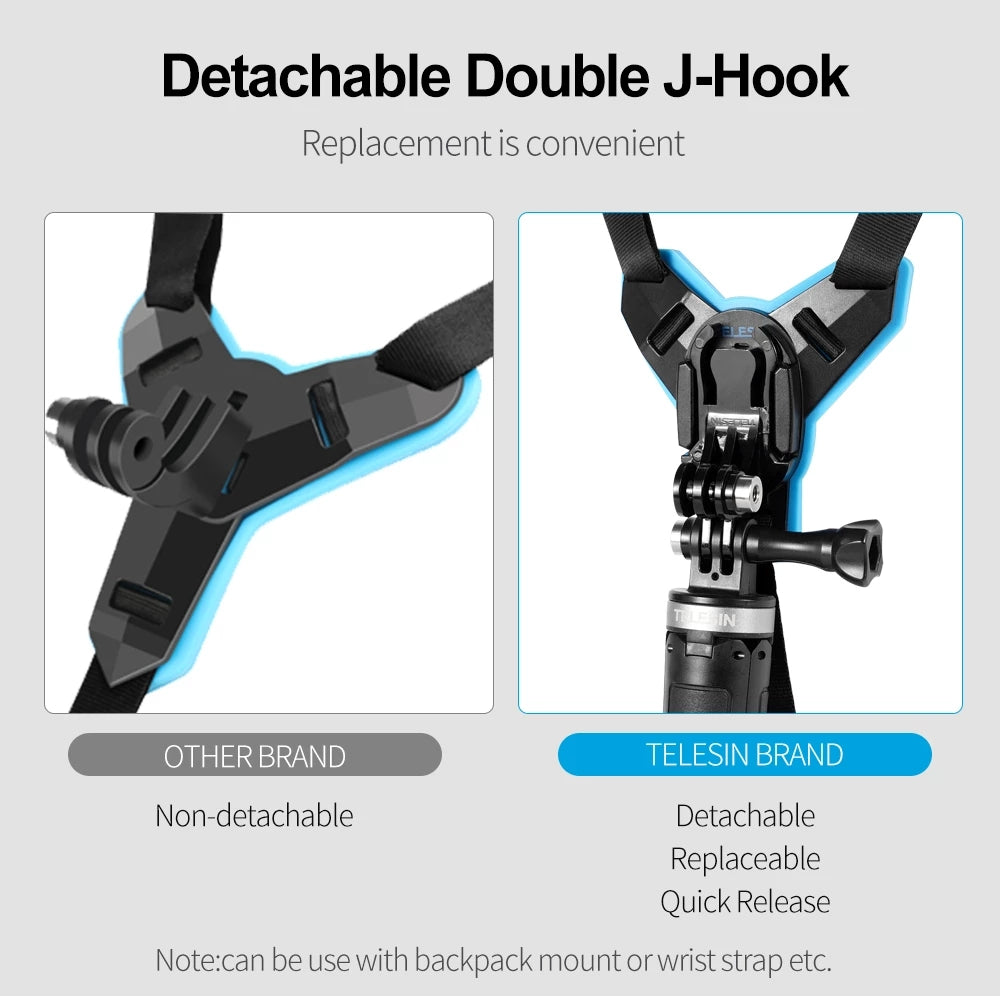 Uniqkart GP-HBM-MT6 For GoPro/DJI Osmo Action Motorcycle Helmet Chin Mount Holder Camera Bracket Stand