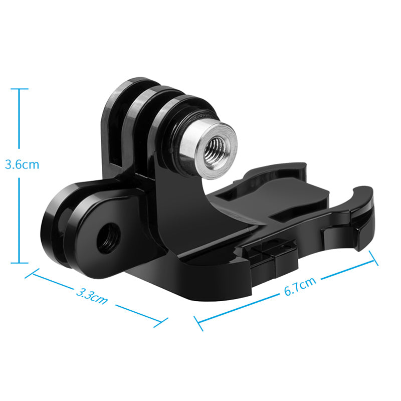 Uniqkart GP-MTB-T02-BK For GoPro/DJI Osmo Action Backpack Shoulder Strap Sport Camera Bracket Mount Stand - Transparent