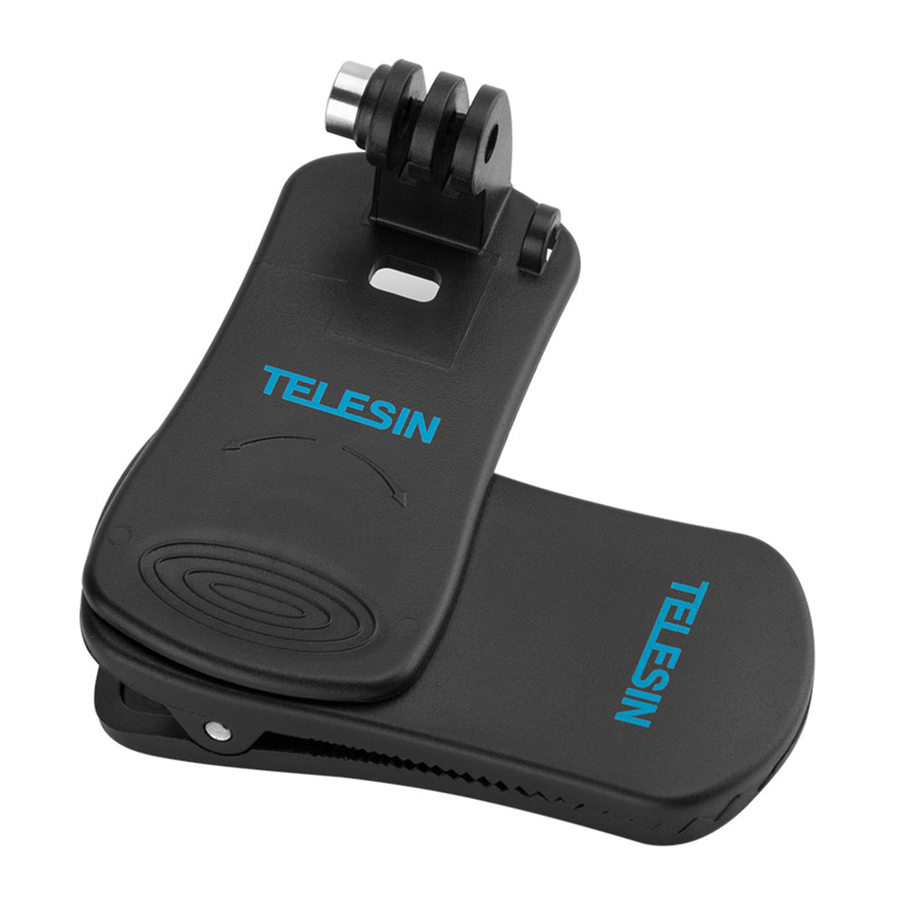 Uniqkart GP-JFM-003 For DJI Osmo Pocket/Action 360 Degrees Rotation Camera Backpack Clip Clamp Mount Stand